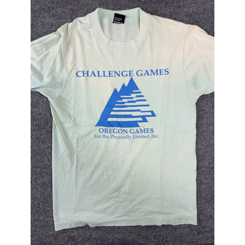 Vintage 90s Screen Stars Oregon Challenge Games T Shirt Mens M Green Tee